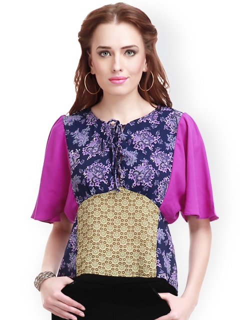 

SASSAFRAS Multicoloured Printed Top, Multi