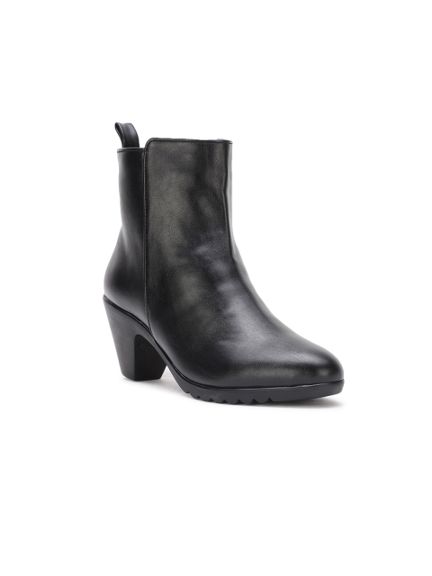 

Bruno Manetti Women Black Solid Heeled Boots