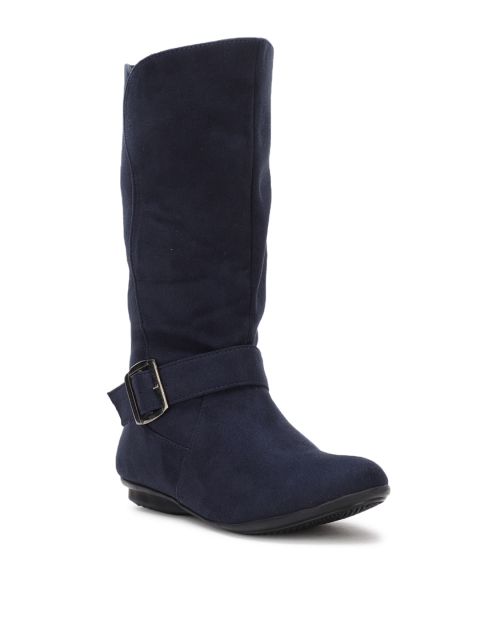 

Bruno Manetti Women Navy Blue Flat Boots