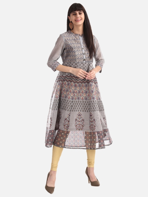 

Anahi Women Grey Printed Kurta