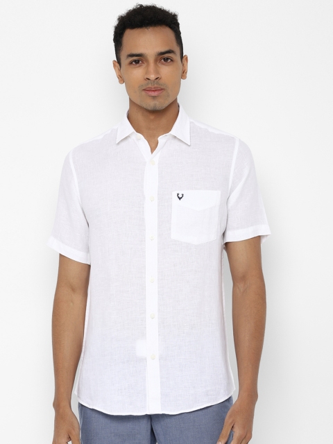 

Allen Solly Men White Slim Fit Solid Casual Shirt