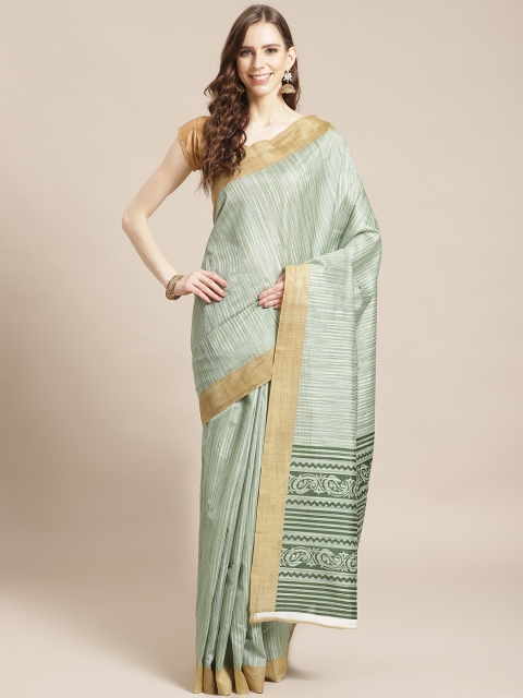 

Libas Green Woven Design Saree
