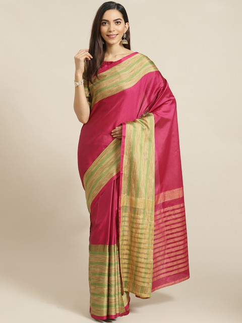 

Libas Wine-Coloured Solid Saree, Burgundy