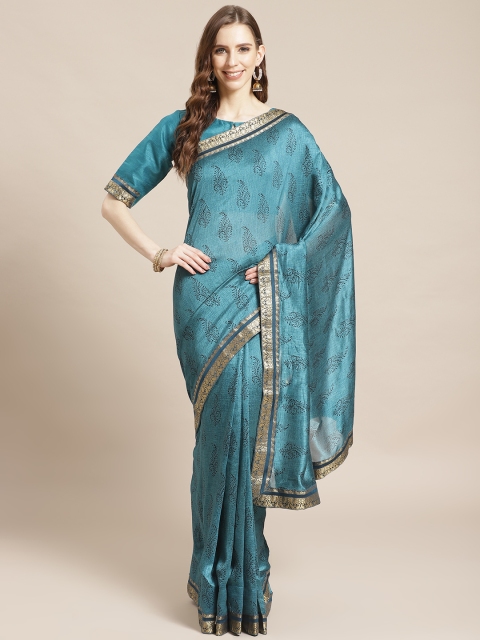 

Libas Blue Printed Saree
