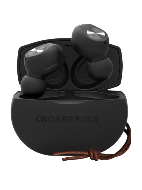 

CrossBeats Unisex Black Solid Wireless Chargeable Earbuds Headphone Set