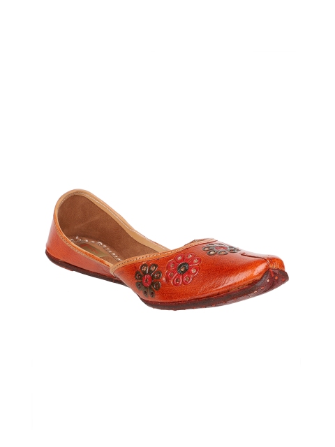 

Ta Chic Women Red Textured Suede Mojaris