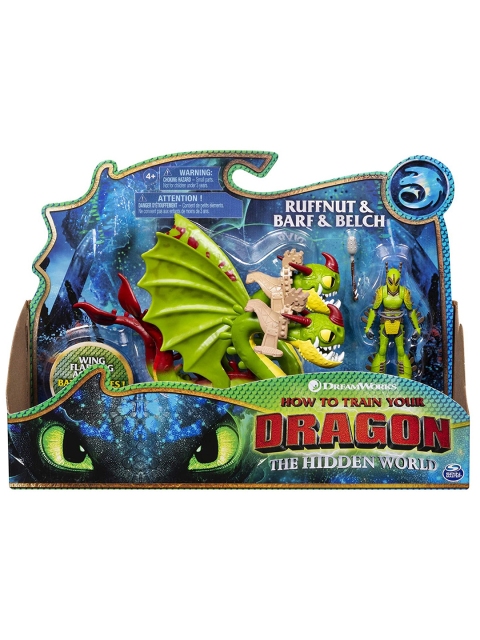 

HOW TO TRAIN YOUR DRAGON Kids Green & Yellow Dragon & Viking Action Figure