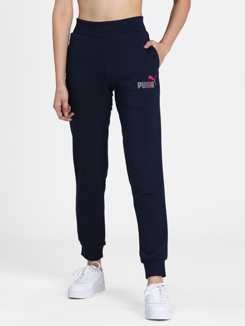 

Puma Women Navy Blue Solid Straight-Fit Joggers