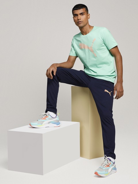 

Puma Men Navy Blue Solid Straight-Fit Track Pants