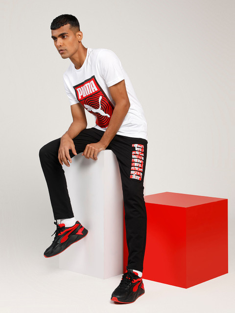 

Puma Men Black Solid Slim-Fit Track Pants