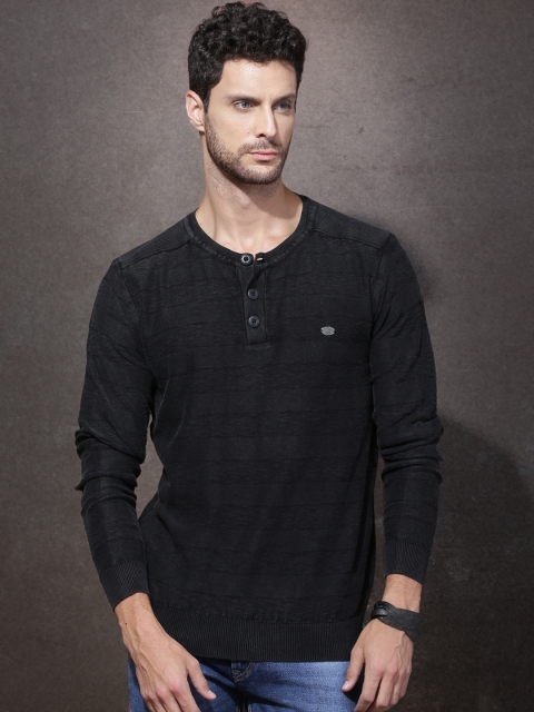 

Roadster Men Charcoal Grey Sweater