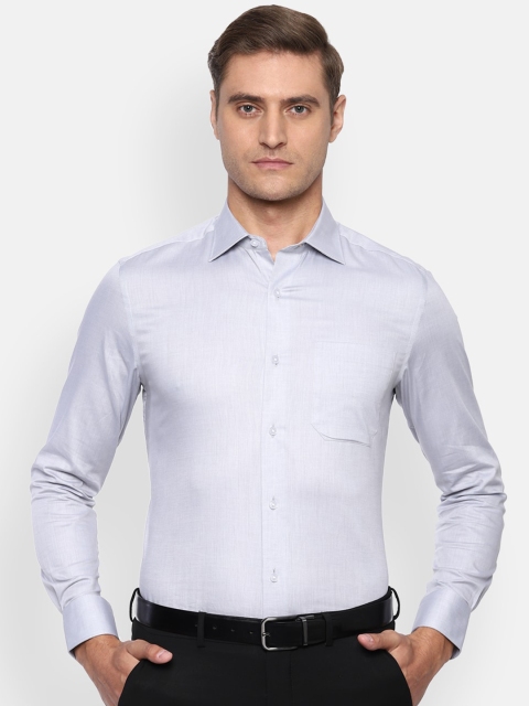 

Louis Philippe Men Grey Slim Fit Solid Formal Shirt