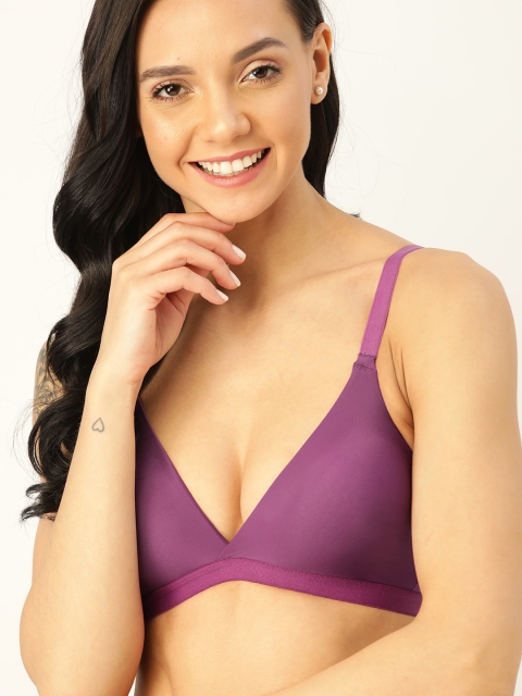 

DressBerry Purple Solid Non-Wired Non Padded Everyday Bra DB-PM-CP-01 B