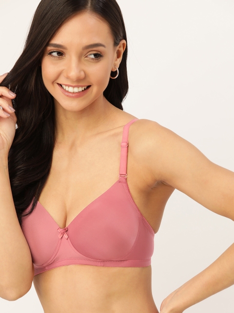 

DressBerry Pink Solid Non-Wired Lightly Padded T-shirt Bra DB-PM-NWP-01F
