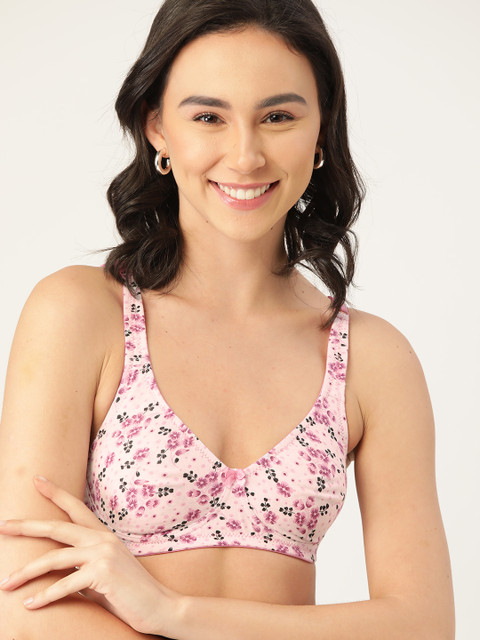 

DressBerry White & Pink Floral Print Non-Wired Non Padded Everyday Bra DB-PM-SC-PRINT-02 H
