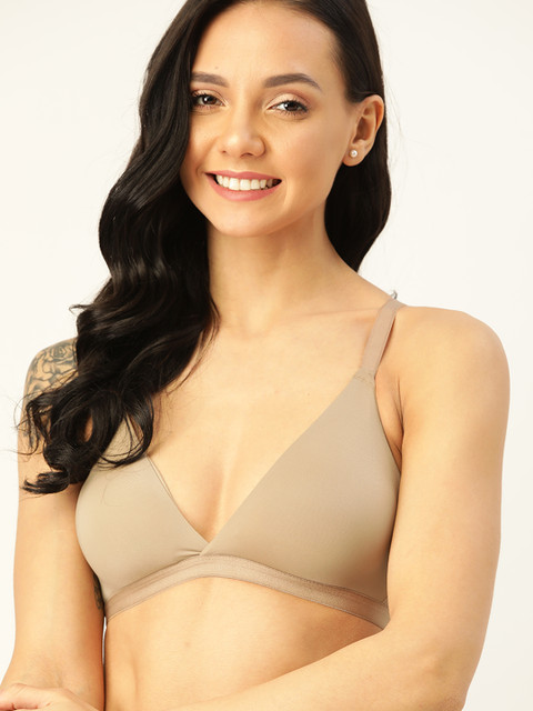 

DressBerry Beige Solid Non-Wired Non Padded Plunge Bra DB-PM-CP-01 A