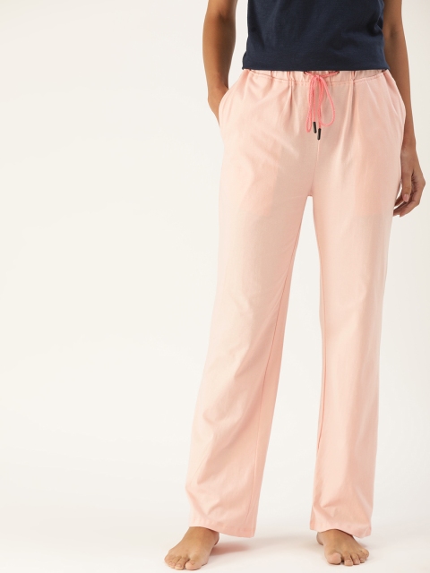

DressBerry Women Pink Pure Cotton Solid Lounge Pants