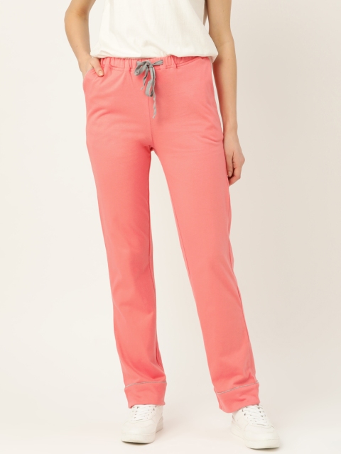 

DressBerry Women Peach-Colored Solid Lounge Pants