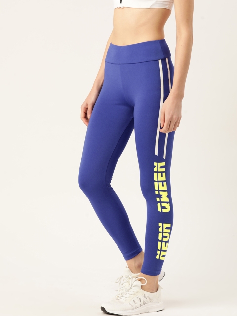 

DressBerry Women Blue Printed Detail Cropped Tights