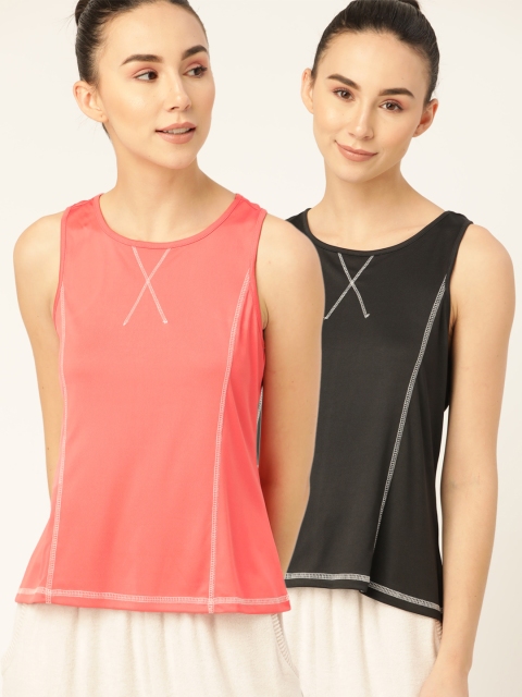 

DressBerry Women Pack of 2 Solid Tank Tops, Black