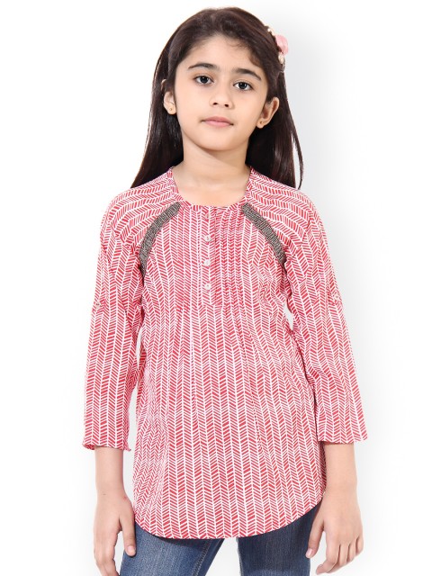 

Oxolloxo Girls Red Printed Top