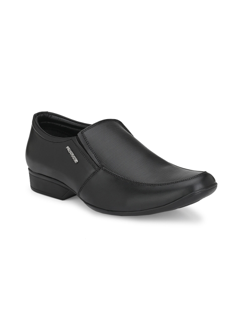 

Provogue Men Black Textured Formal Slip-Ons