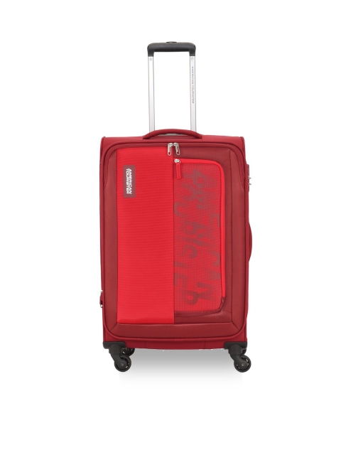 

AMERICAN TOURISTER Red Printed Soft-Sided Large Trolley Suitcase