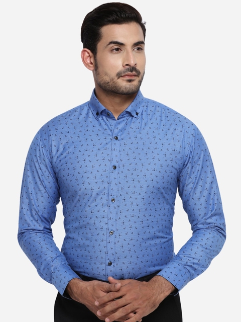 

Greenfibre Men Blue & Black Slim Fit Printed Casual Shirt