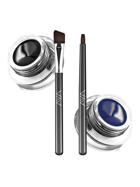 

AYA Set Of 2 Black & Blue 24 Hour Long Wear Waterproof Gel Eyeliners 8ml