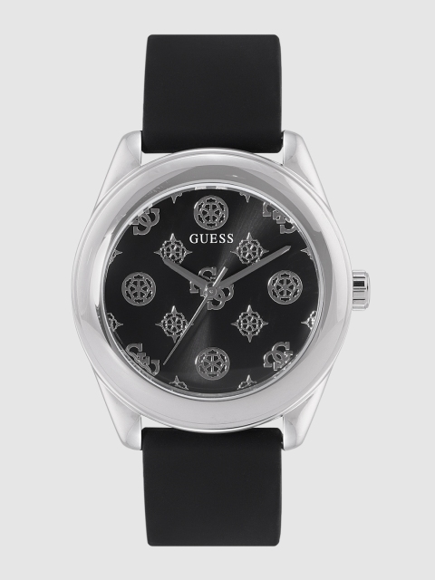 

GUESS Women Black Peony G Textured Analogue Watch GW0107L1