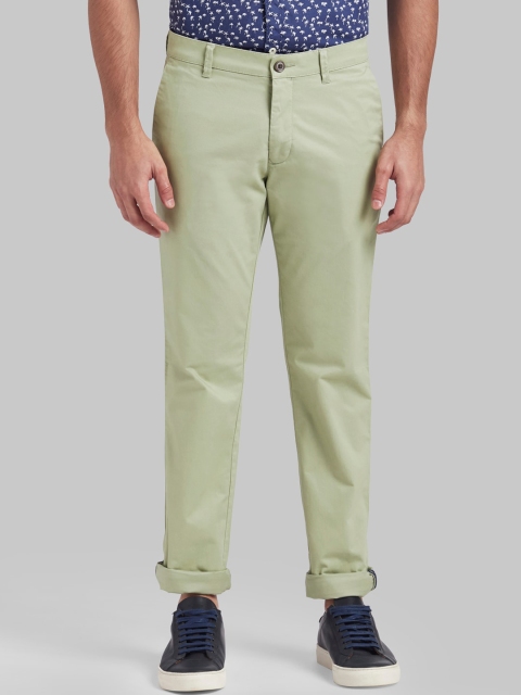 

Parx Men Green Skinny Fit Solid Regular Trousers