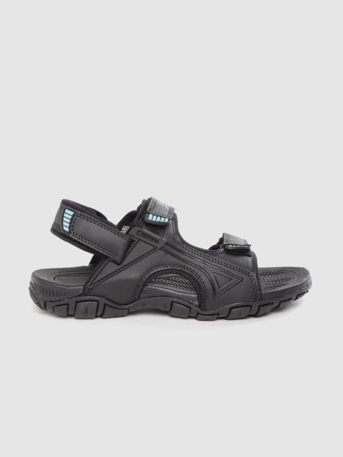 

The Roadster Lifestyle Co Men Black Solid Sports Sandals