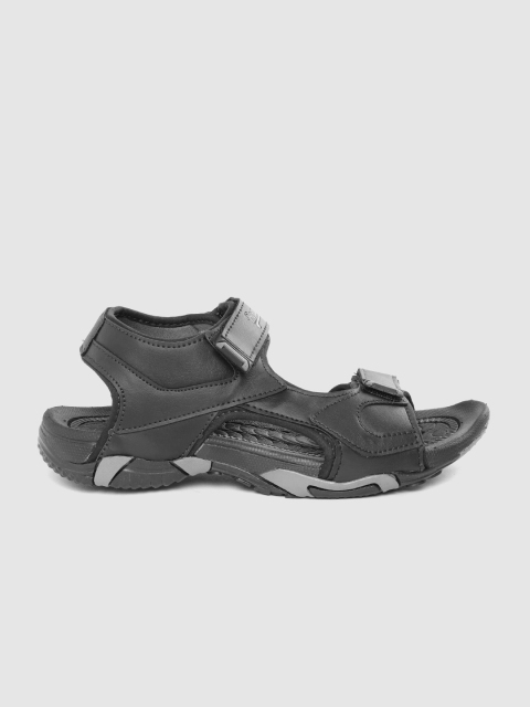 

The Roadster Lifestyle Co Men Black Solid Sports Sandals
