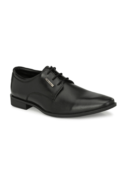 

Alleviater Men Black Solid Leather Formal Derbys