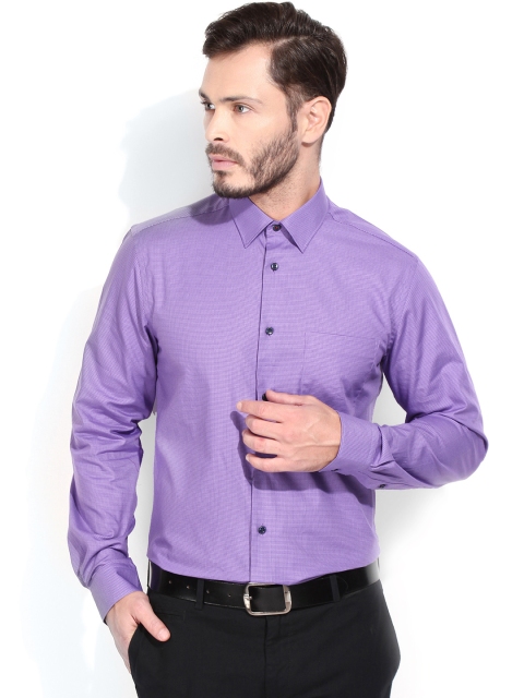 

Blackberrys Purple Printed Slim Fit Formal Shirt