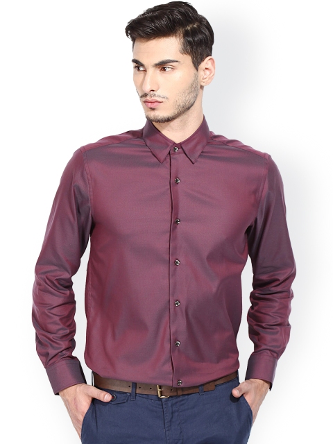 

Blackberrys Maroon Slim Fit Formal Shirt