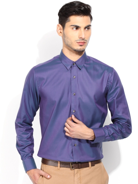 

Blackberrys Purple Slim Fit Casual Shirt