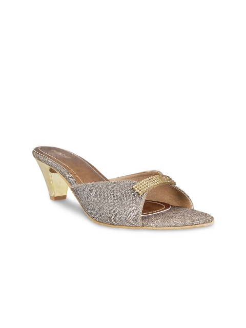 

Mochi Women Muted Gold-Toned Embellished Heels