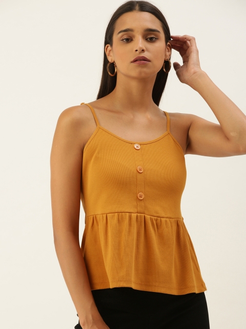 

Chemistry Mustard Yellow Solid A-Line Top