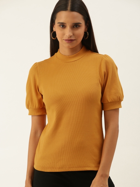

Chemistry Women Mustard Solid Regular Top