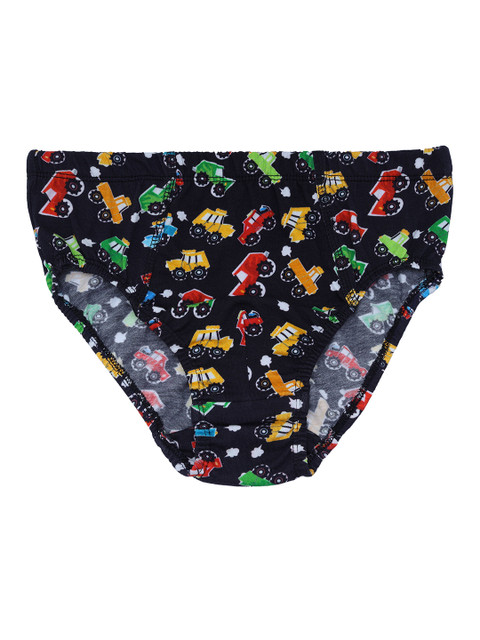 

DChica Boys Navy Blue & Yellow Printed Basic Briefs DCBFNV6419/4-5