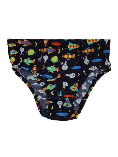 

DChica Boys Navy Blue & Yellow Printed Basic Briefs DCBFNV6407/9-10