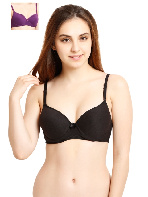 

Tweens Pack of 2 Seamless T-shirt Bras TW-1901, Black