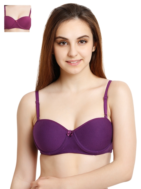 

Tweens Pack of 2 Demi-Cup T-shirt Bras TW-2201, Purple