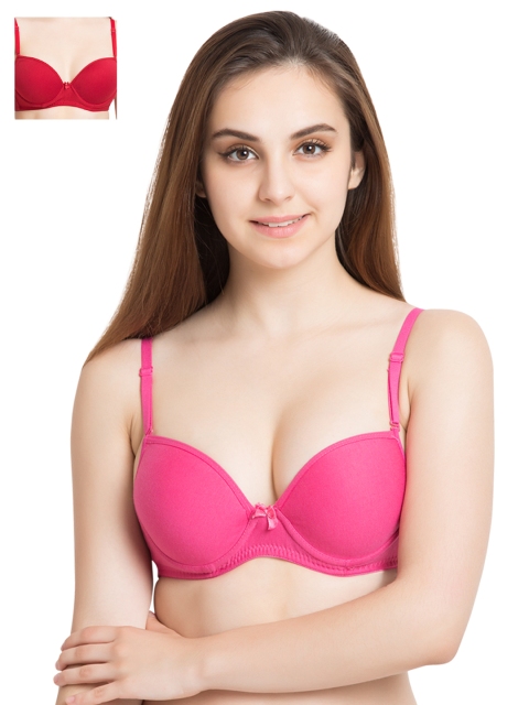 

Tweens Pack of 2 Demi-Cup T-shirt Bras TW-2601, Pink