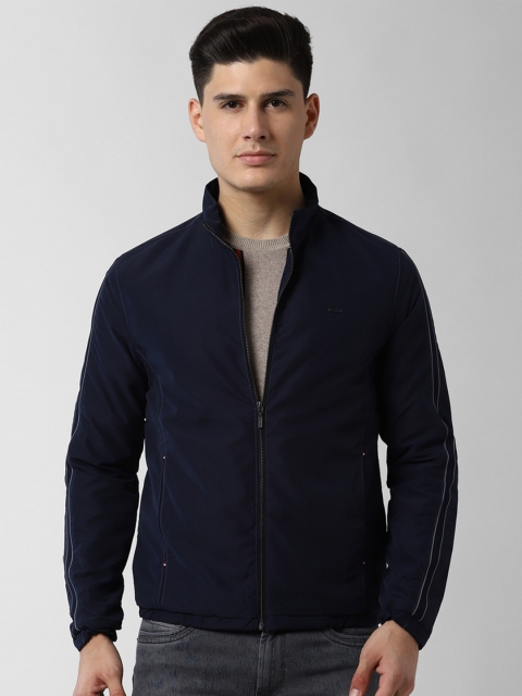 

Peter England Casuals Men Navy Blue Open Front Jacket