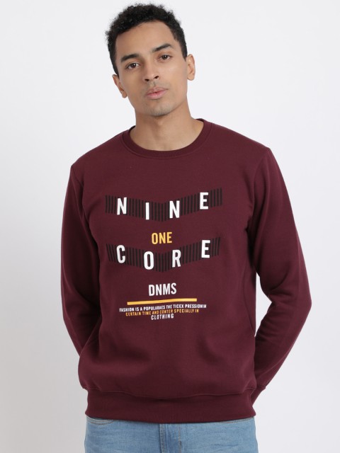 

IVOC Men Maroon Printed Sweatshirt