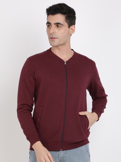 

IVOC Men Maroon Solid Sweatshirt