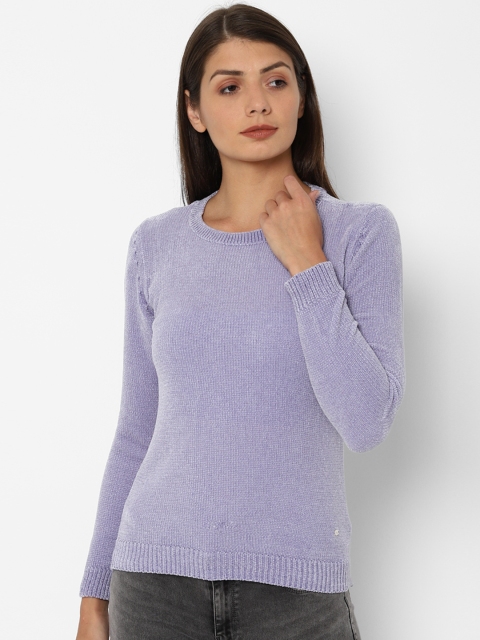 

Allen Solly Woman Purple Solid Pullover Sweater