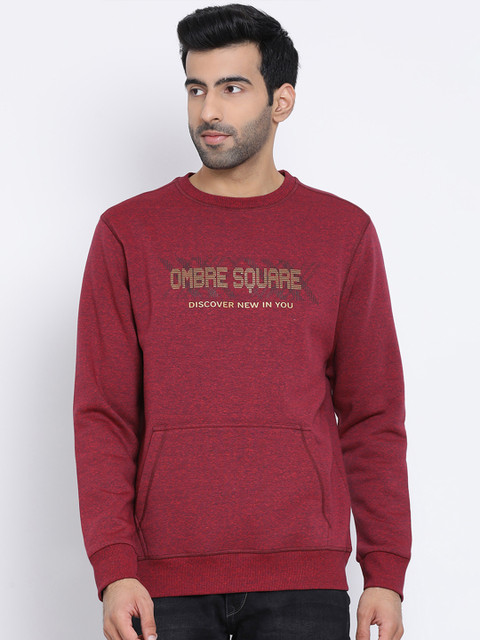 

Richlook Men Red Printed Sweatshirt